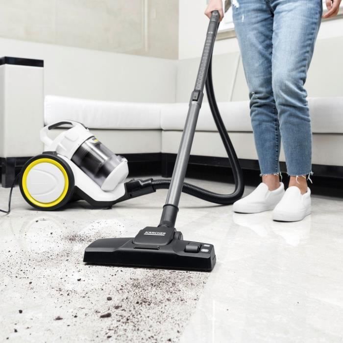 Aspiradora multiciclónica sin bolsa KARCHER VC 3 - 700 W - Filtro HEPA 13 - Funcionamiento silencioso - Manguera de aspiración de 1,5 m