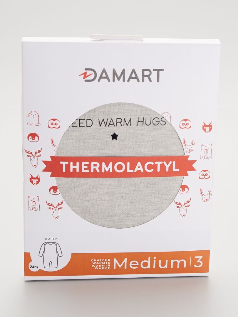 Traje de baño largo Damart Nivel 3 Thermolattice - Gris