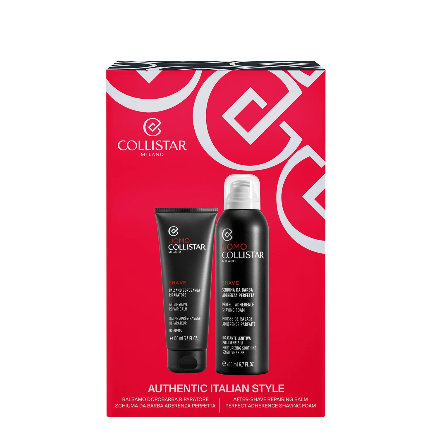 L'uomo Cofanetto Schiuma Da Barba Aderenza Perfetta - Cofanetto Rasatura, Schiuma per Rasatura, Balsamo Dopobarba