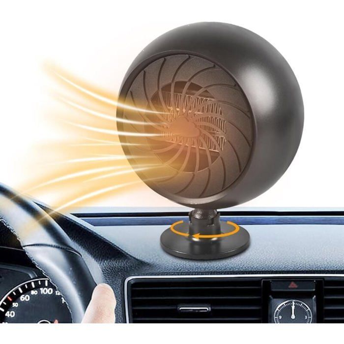 Calefactor para coche de 12 V y 150 W, desempañador/descongelador de parabrisas portátil, con ventosa, 2 en 1, ventilación.