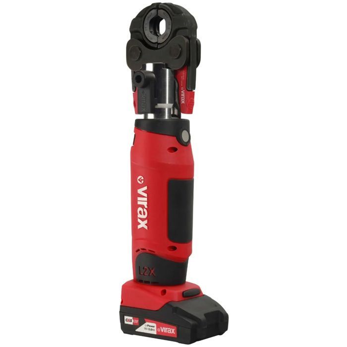 VIPER L2X electro-mechanical crimping press + TH16-20-26 inserts - VIRAX - with 2 x 18V 2.0Ah batteries - fast charger - carrying case