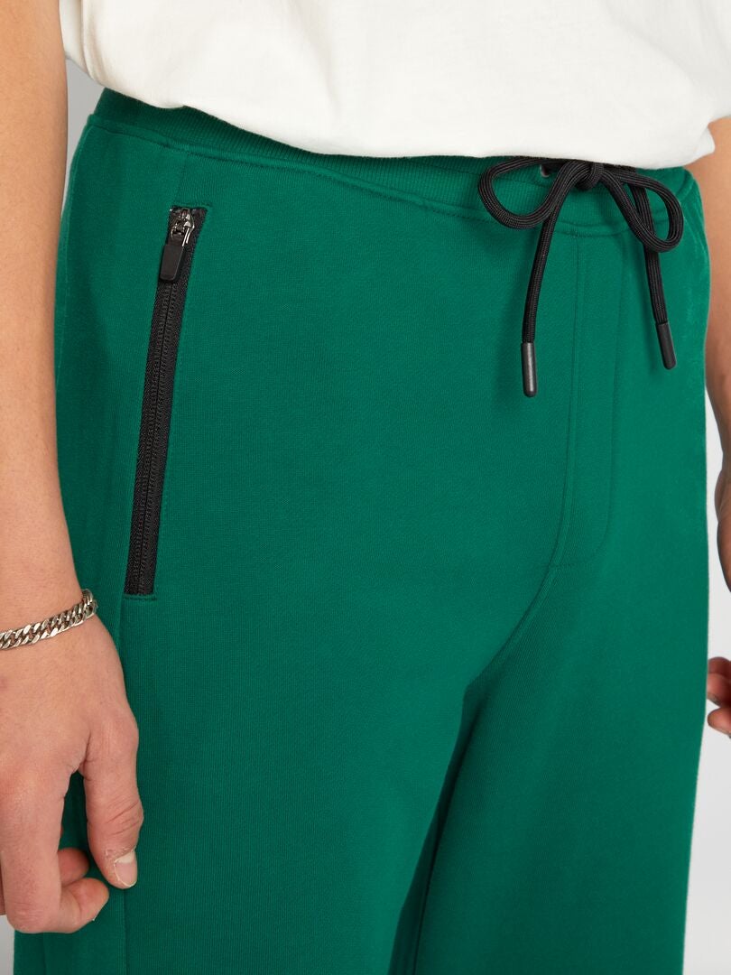 Pantalones deportivos con detalles en contraste - VERDE