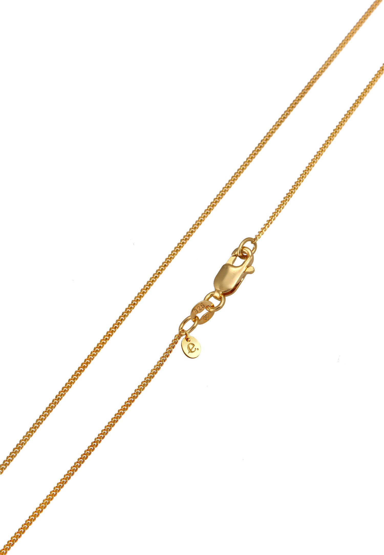 Elli PREMIUM Elli PREMIUM Collier Femmes Pendentif Rond Morgane Pêche Topaze Blanc 925 Argent Sterling Plaqué Or Mariage 42cm