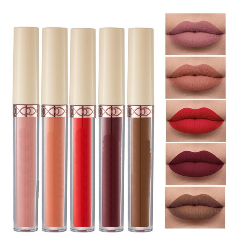 12 colores de brillo labial mate aterciopelado, resistente al agua, de larga duración, labial líquido, tinte labial nude sexy, maquillaje de labios para mujer, cosmético TSLM1