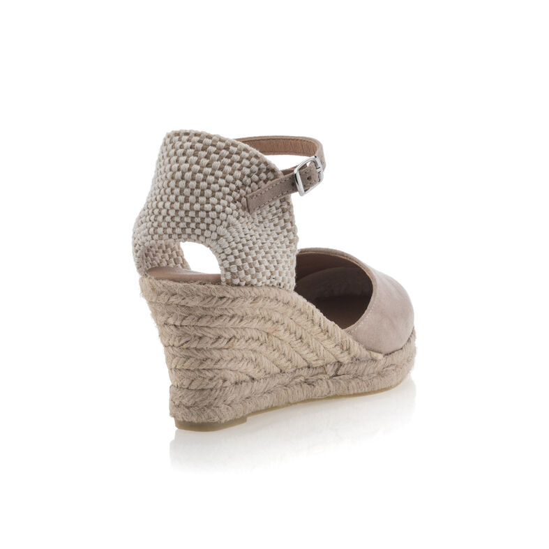 Beige espadrilles voor dames met touwzolen