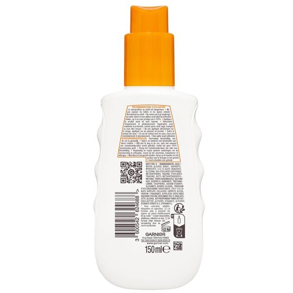Garnier Ambre Solaire Hydra 24H pršilo za cone SPF50<br>150 ml