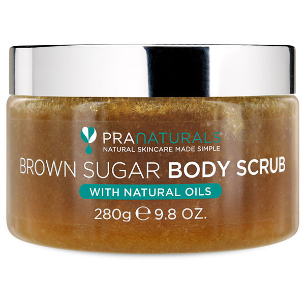 PraNaturals brunt sukker kroppsskrubb 280g