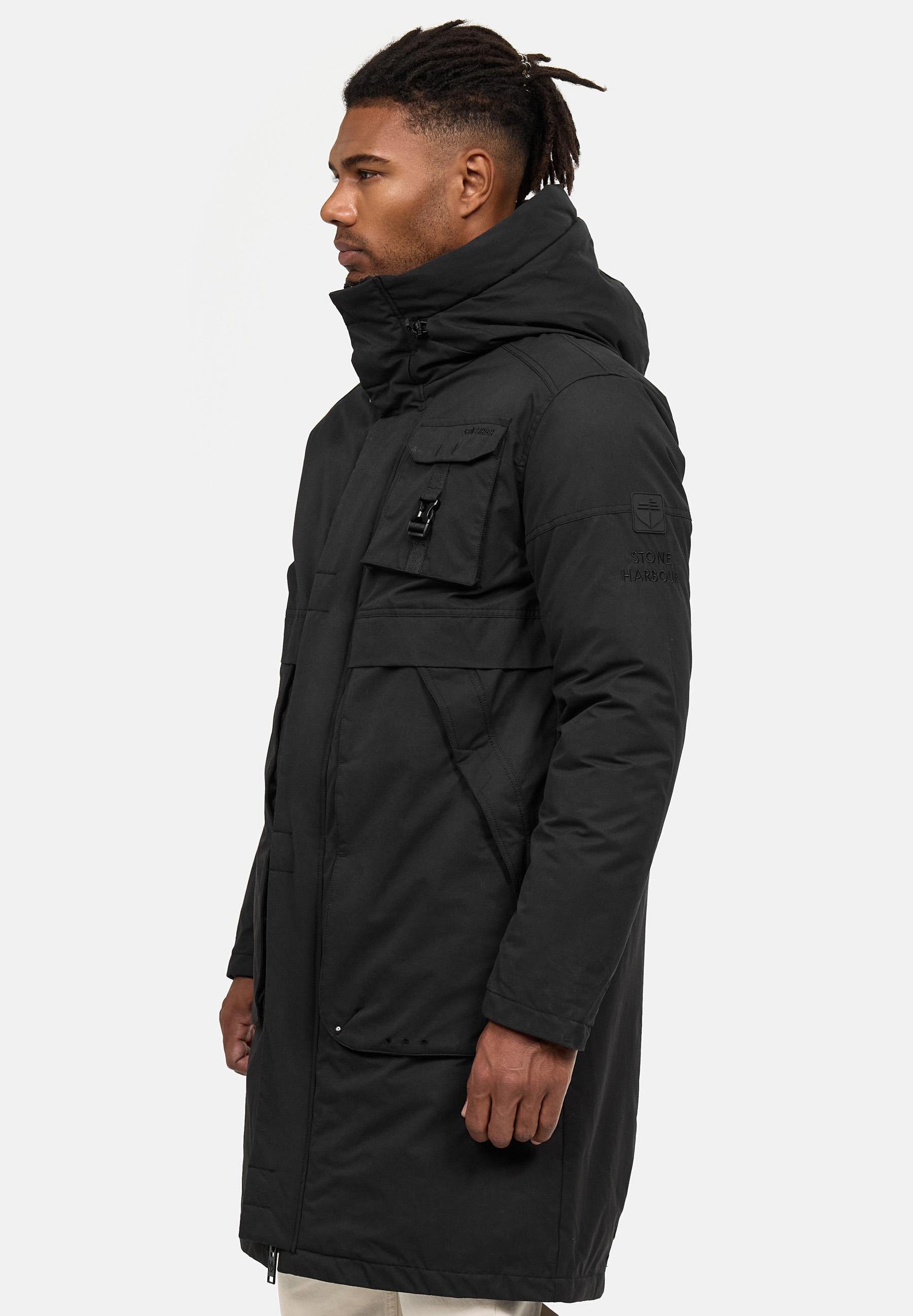 STONE HARBOUR Winterjas - zwart
