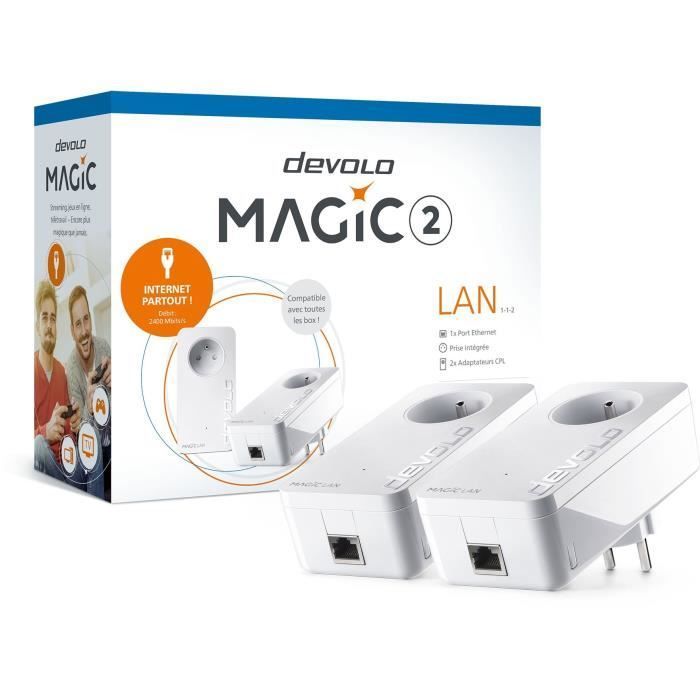 DEVOLO Magic 2 LAN - Starterkit - 2 Powerline-adapters - 2400 Mbps