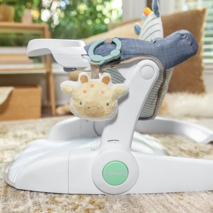 INGENUITY Casi de Zebra, Baby Leerstoel - biedt ondersteuning voor de baby, babycadeau