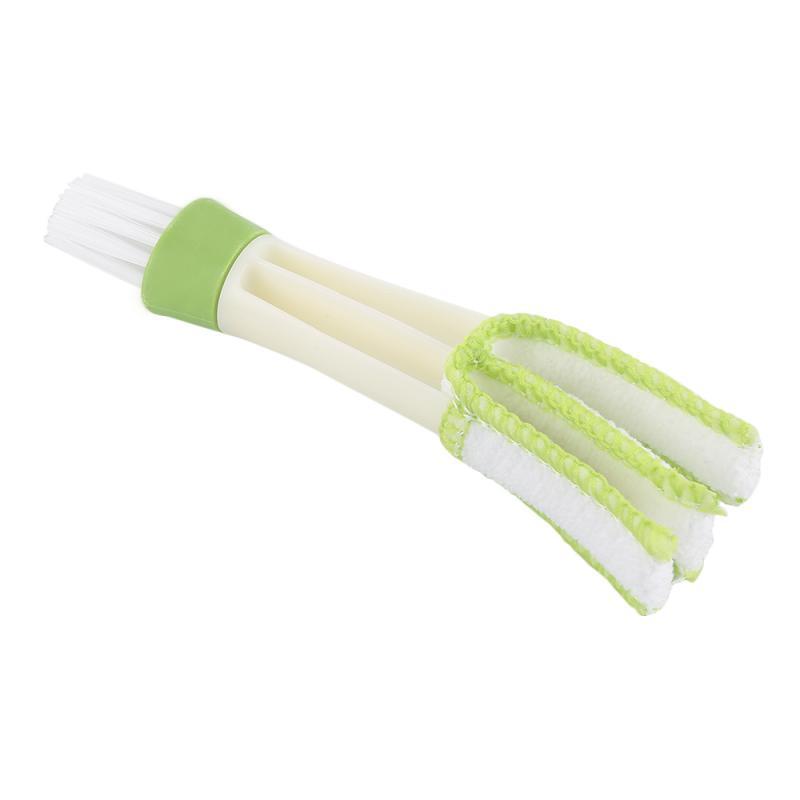 1 pièce Nettoyeur de bouches d'aération de climatisation de voiture portable à double curseur, durable et haute efficacité, 2 en 1, outil de nettoyage pour vitres