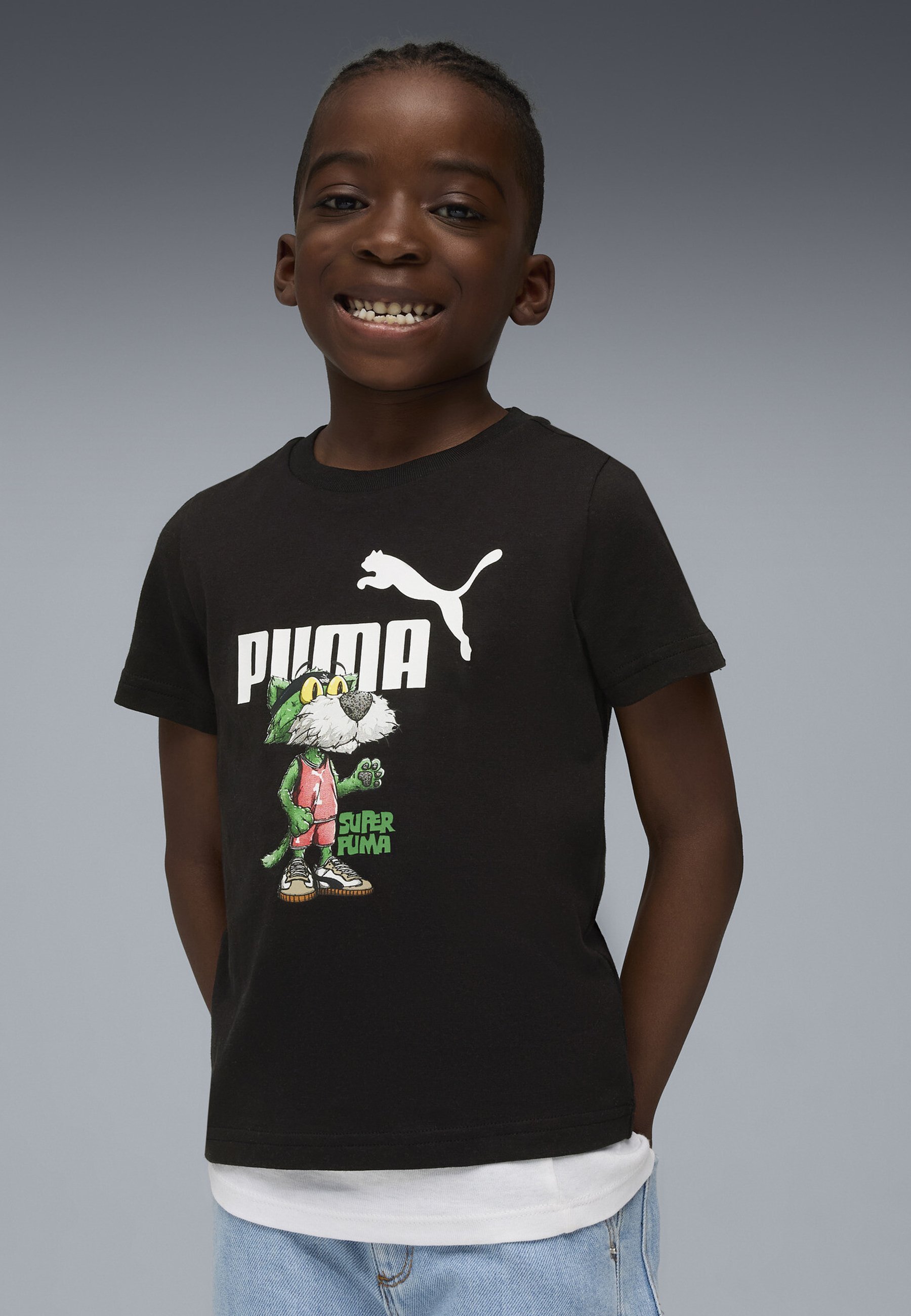 Puma SUPER GRAPHIC T-shirt - T-shirt met print - zwart
