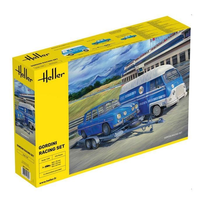 Modelbouwset - HELLER - Gordini Racing Set - 1:24 - Wit - Gemengd - Vintage
