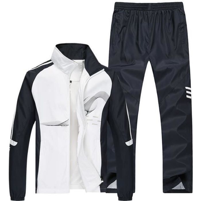 Men's Tracksuit - Plus Size - Long Sleeves - Black