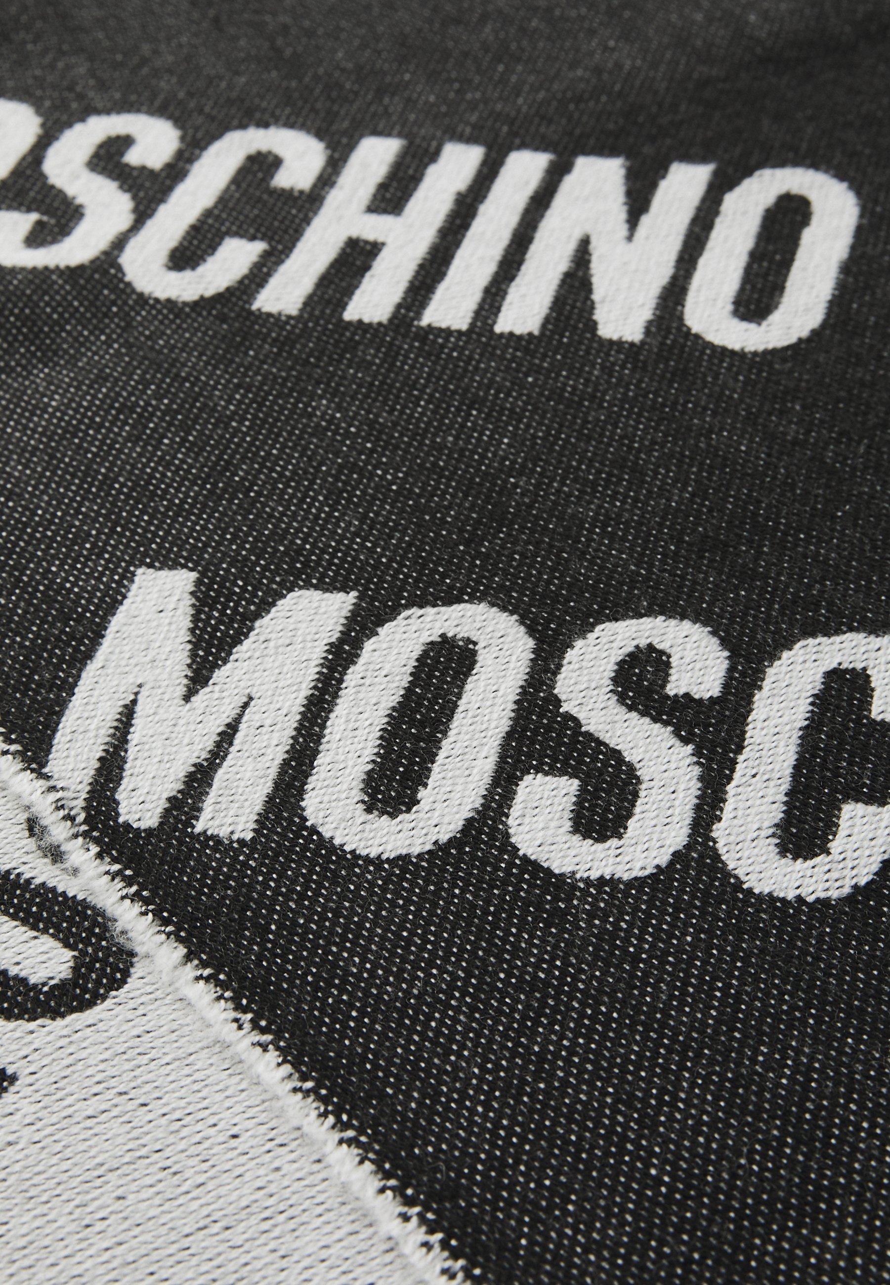 MOSCHINO LOGO SJAAL - Sjaal - zwart wit