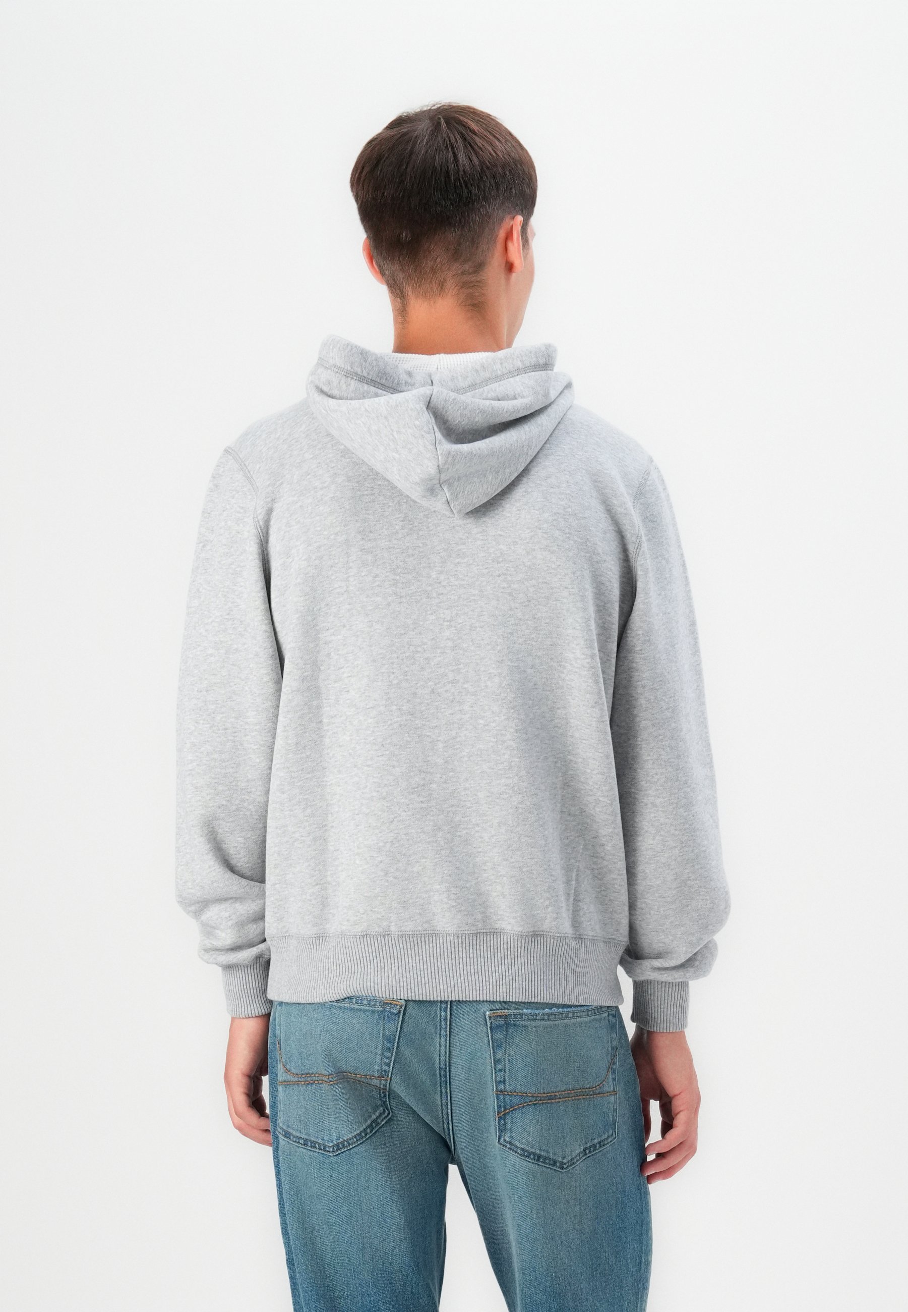 Hollister Co. SHRUNKEN WAFFLE LINED - Hoodie - grijs