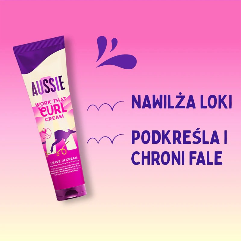 Aussie Bouncy Curls Work That Curl Leave-in-Creme für lockiges und welliges Haar