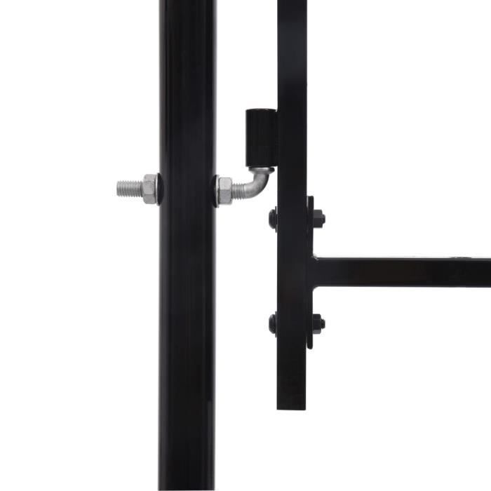 Puerta batiente doble - MOTHINESSTO - LY7321 - Acero negro - 300 x 150 cm - Resistente a la corrosión