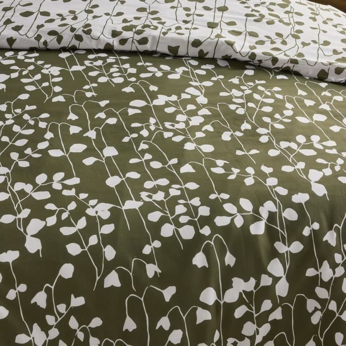 Juego de ropa de cama - TODAY Crazy - Estampado floral - Doble - 220 x 240 cm - Verde