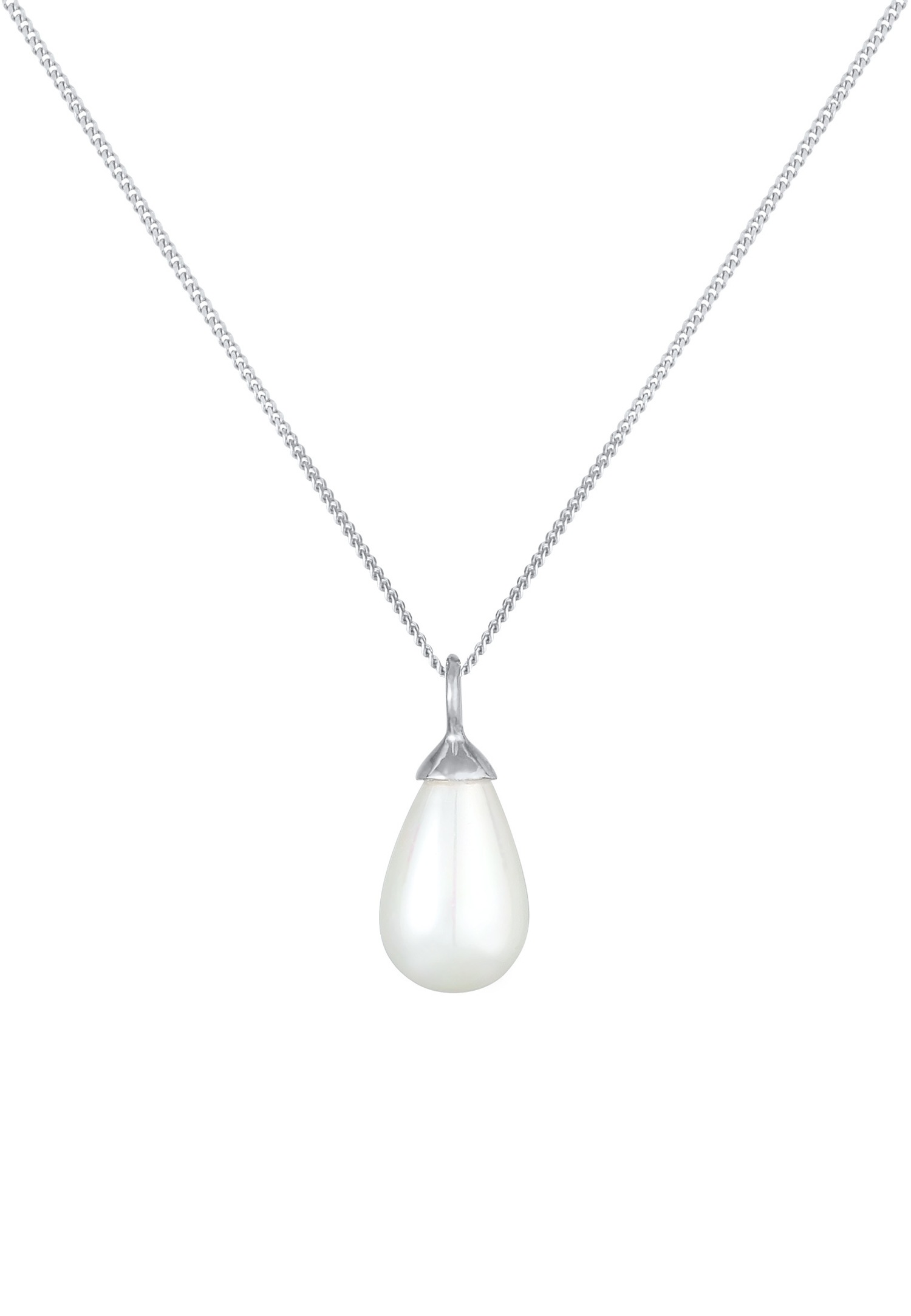 Nenalina Pendentif femme goutte classique avec perle de culture d'eau douce en argent sterling 925
