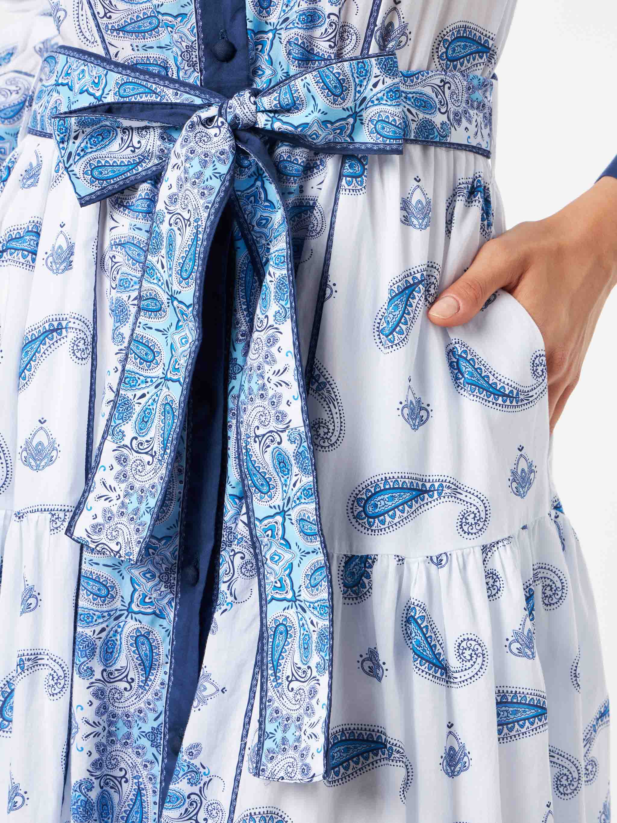 Jensen lange jurk met paisleyprint voor dames