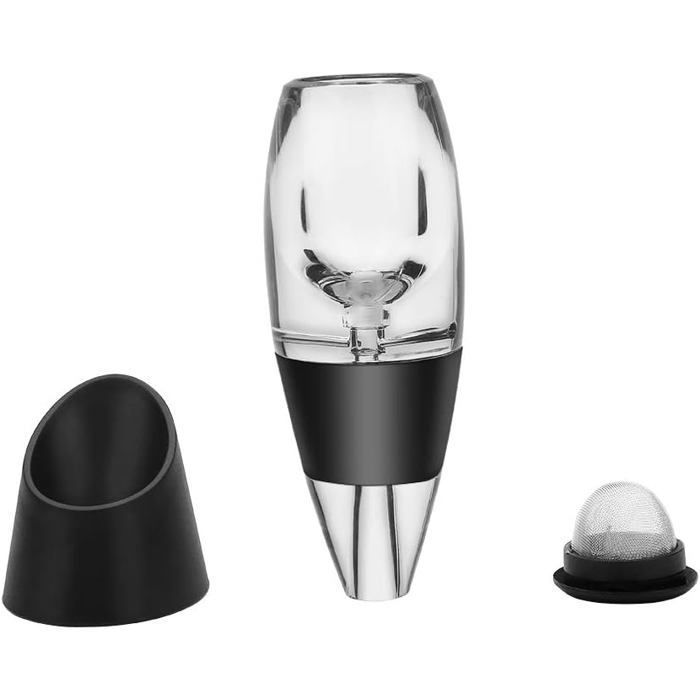 Magische karaf met wijnfilter en wijnfilter, geschenkverpakking, 7*6*16 cm, meerkleurig.