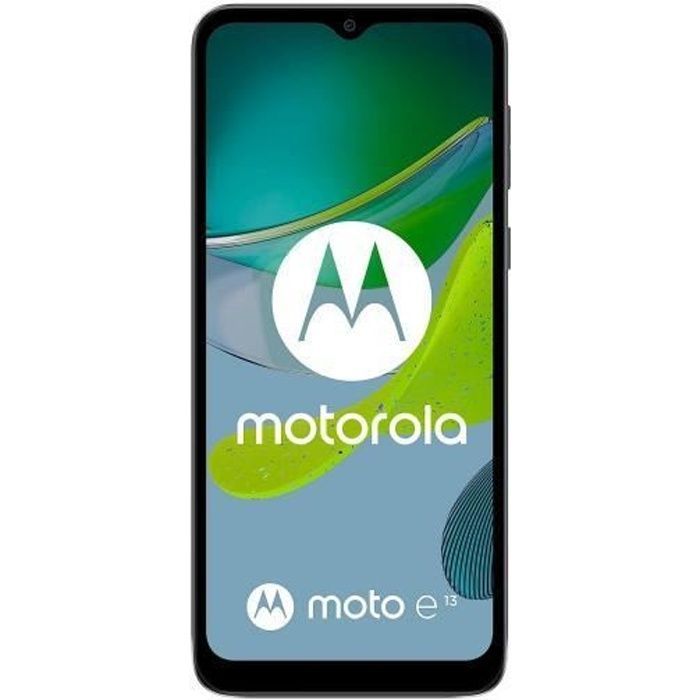 Smartphone Motorola Moto E13 en color negro cósmico con pantalla HD+ de 6,5