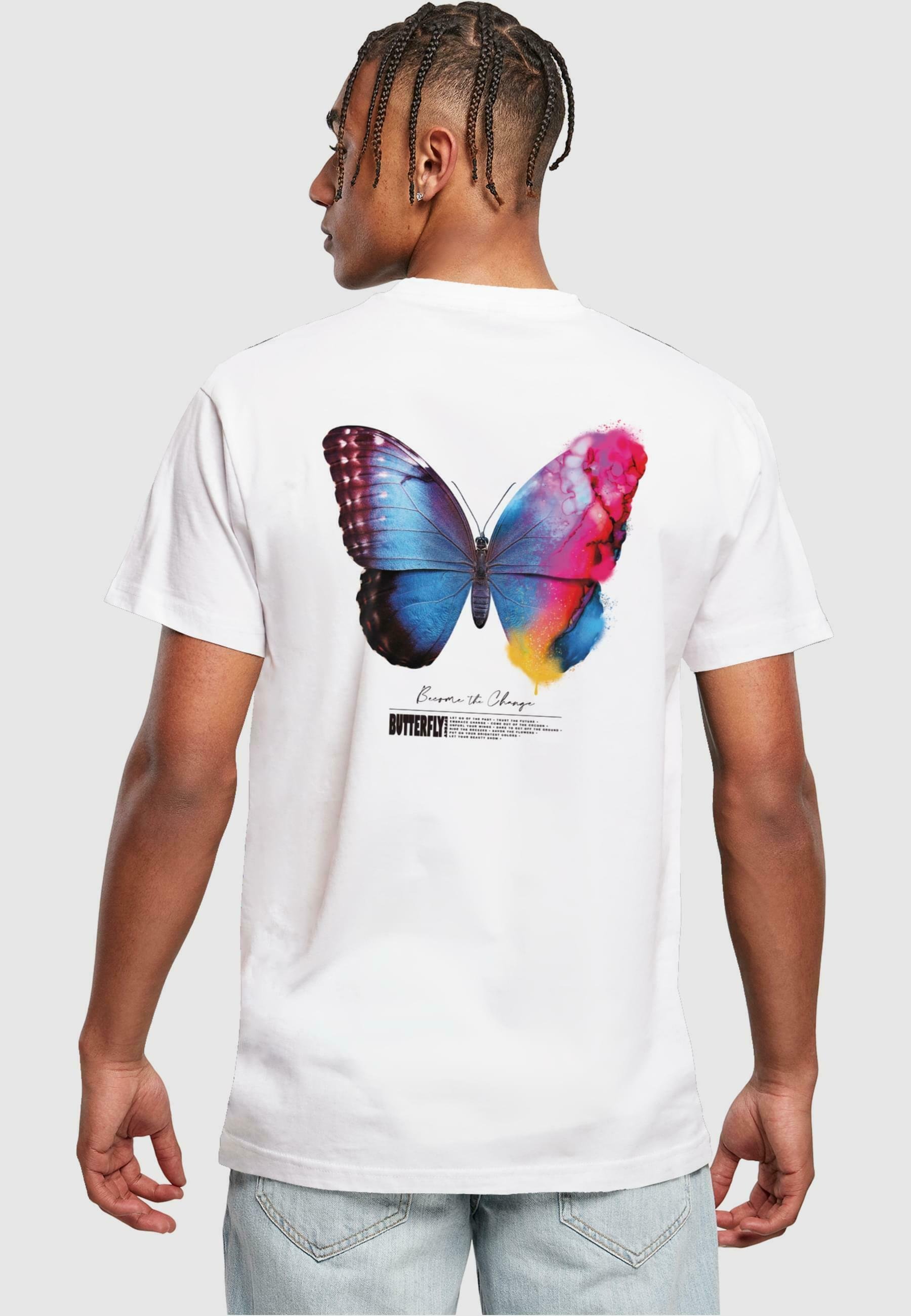 Mister Tee BECOME THE CHANGE TEE - T-shirt met print - wit