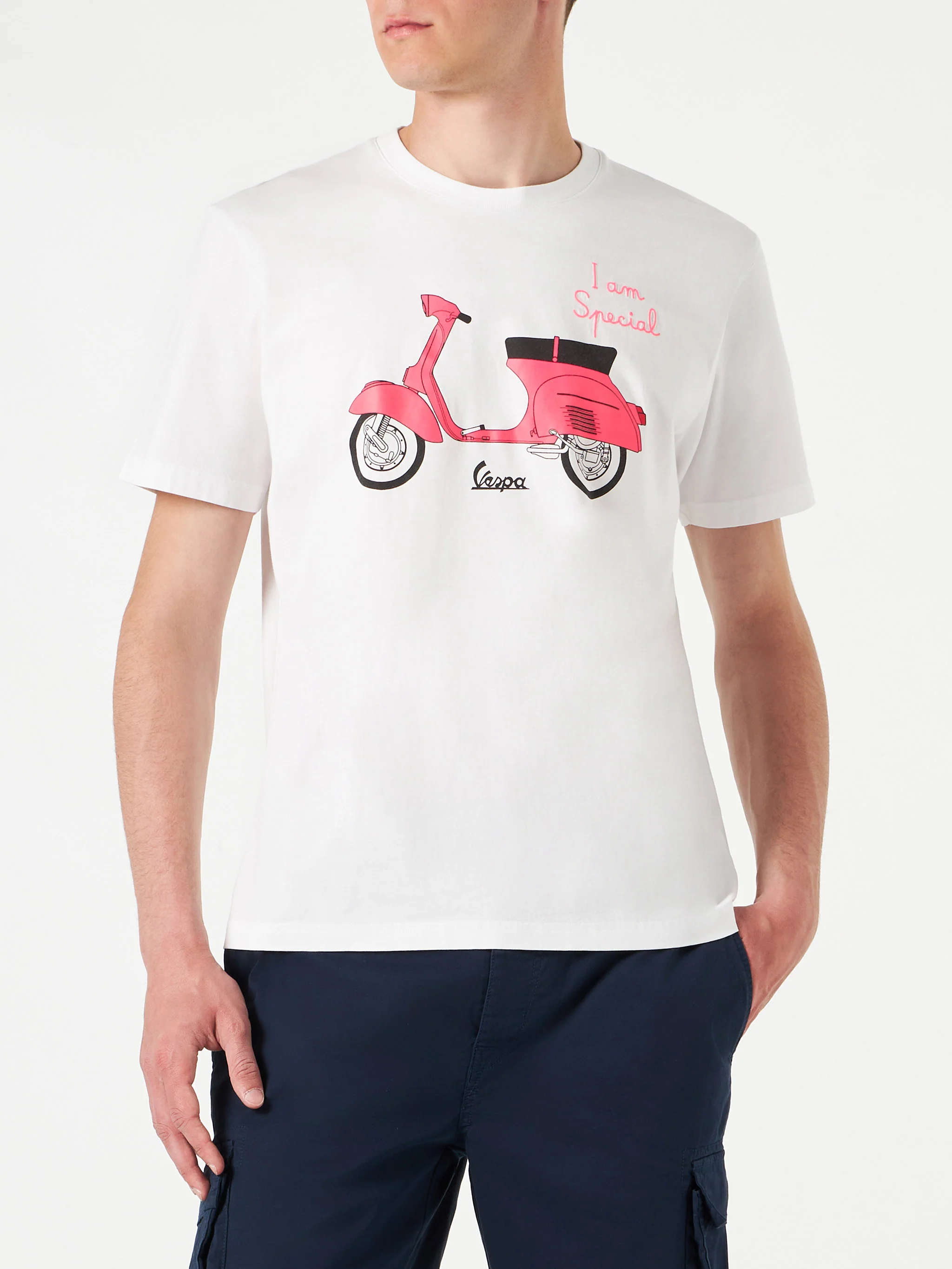 Heren katoenen T-shirt met Vespa-print | VESPA® SPECIAL EDITION