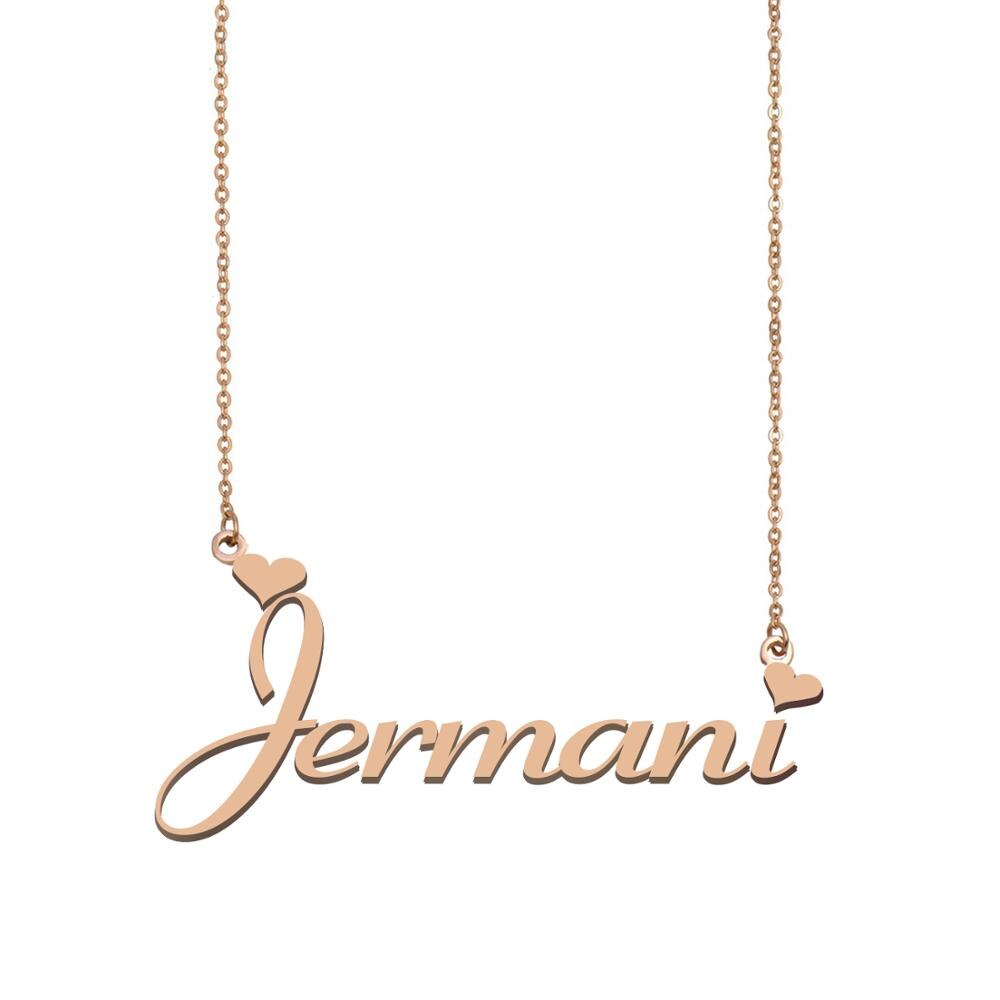 Collier Jermani, personnalisable pour femmes, filles, meilleures amies, cadeau d'anniversaire, mariage, Noël ou fête des mères