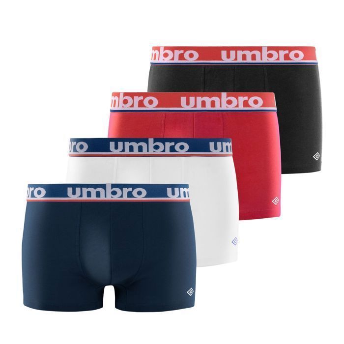 Boxer da uomo Umbro - Rossi (confezione da 4)