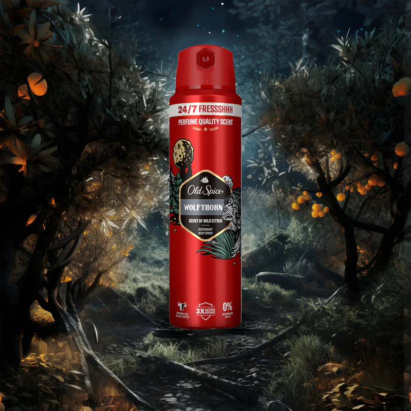 Old Spice Wolfthorn Deodorant Spray voor mannen