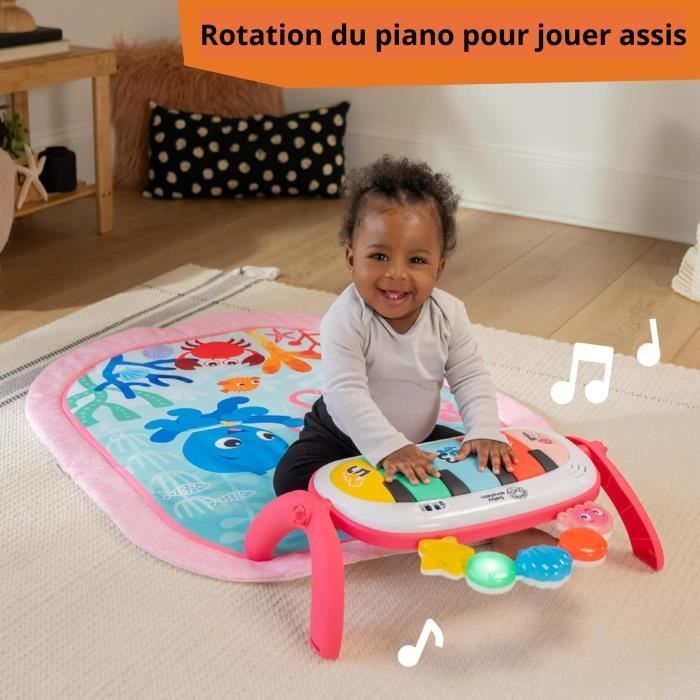 BABY EINSTEIN 4-in-1 Baby Girl Activity Mat - Kickin' Tunes - Piano Toy, Sensory Arch, Multilingual
