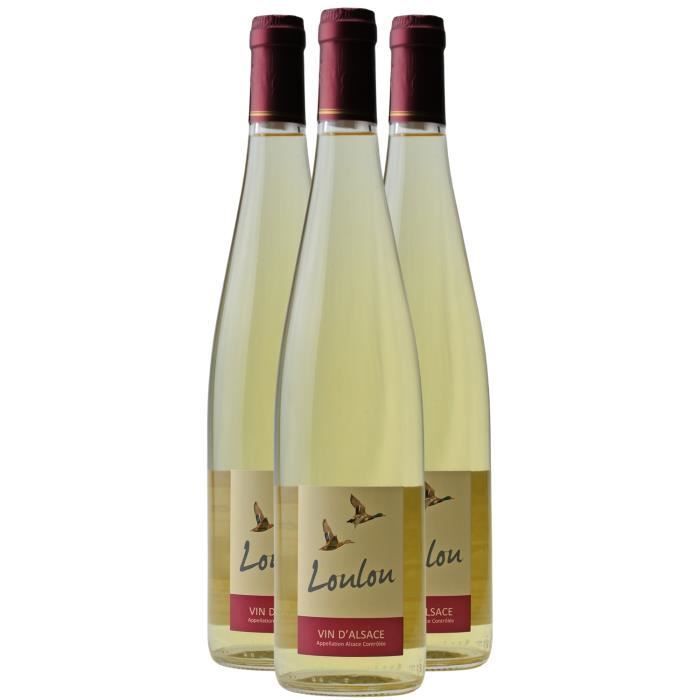 Vino de hielo blanco Loulou de Alsacia 2022 - Caja de 3 botellas de 75 cl - Domaine Schirmer - Vino blanco AOC de Alsacia - Uvas Pinot Gris y Sylvaner