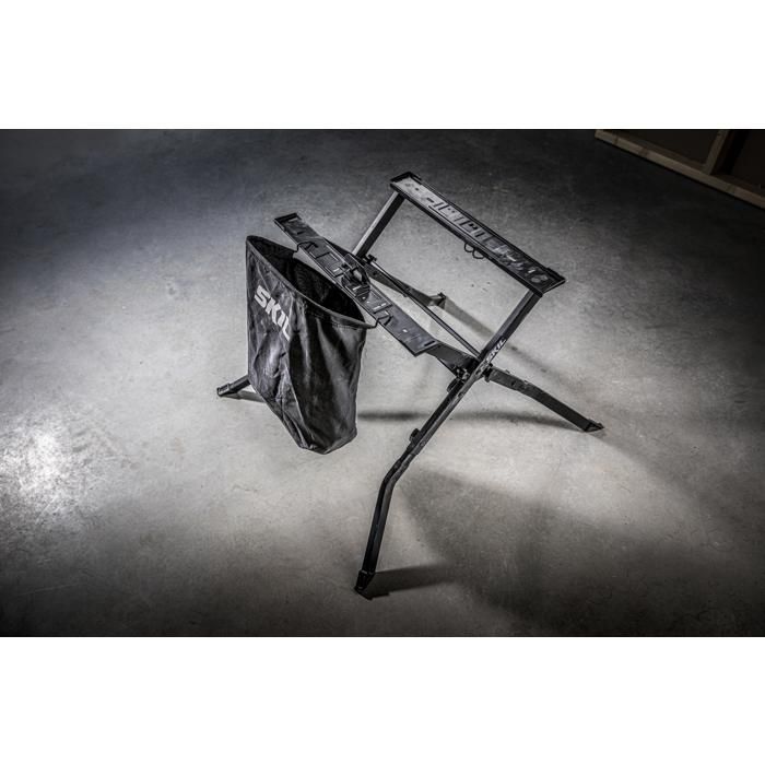 Soporte para sierra de mesa - SKIL - Asiento de 80 cm - Carga máxima de 200 kg - Bolsa para polvo de 20 L - Altura ajustable - 1301 AA