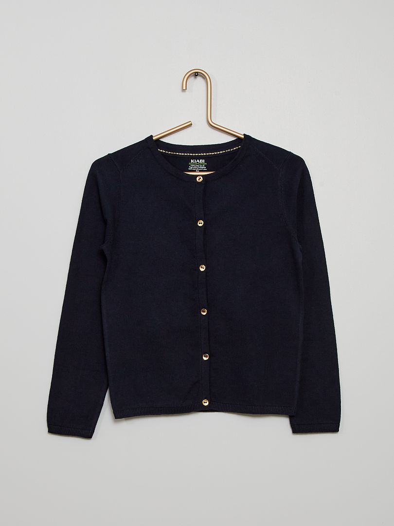 Fijngebreid vest - blauw