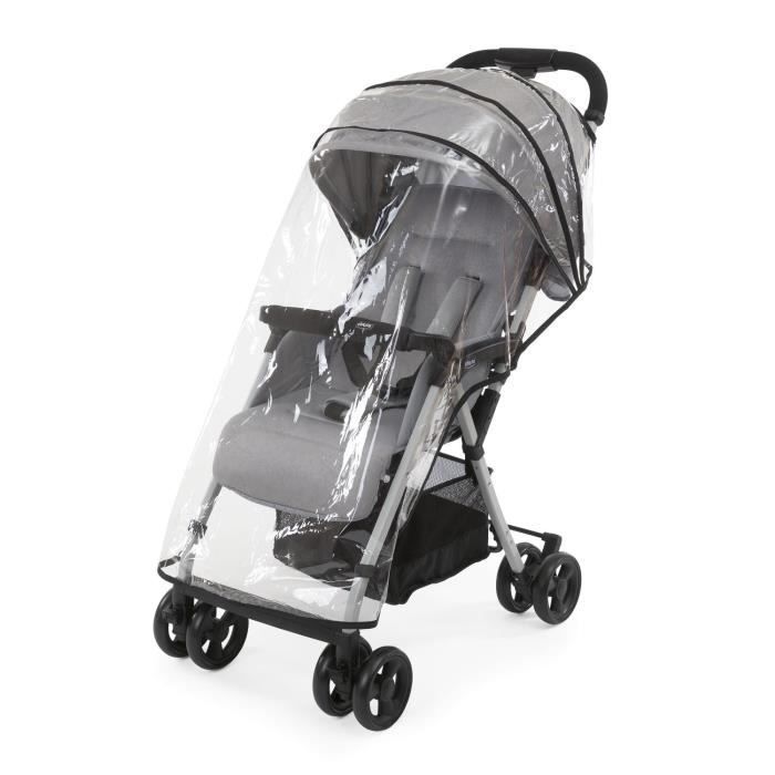 Cochecito compacto CHICCO Ohlala 3 - Desde el nacimiento - Hasta 15 kg - Respaldo reclinable - Barra de seguridad - Gris niebla