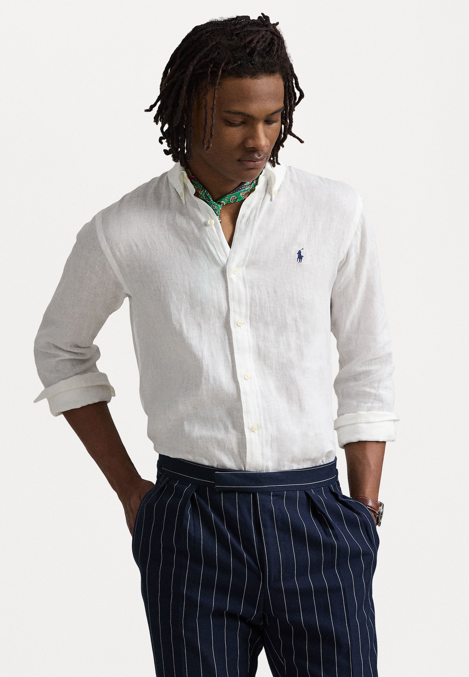 Polo Ralph Lauren LONG SLEEVE SPORT - Camicia - bianco ceramica