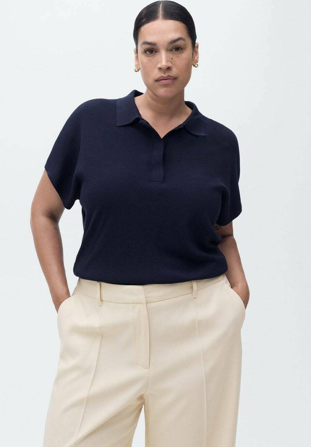 Mango MID-RISE - Broek - gebroken wit