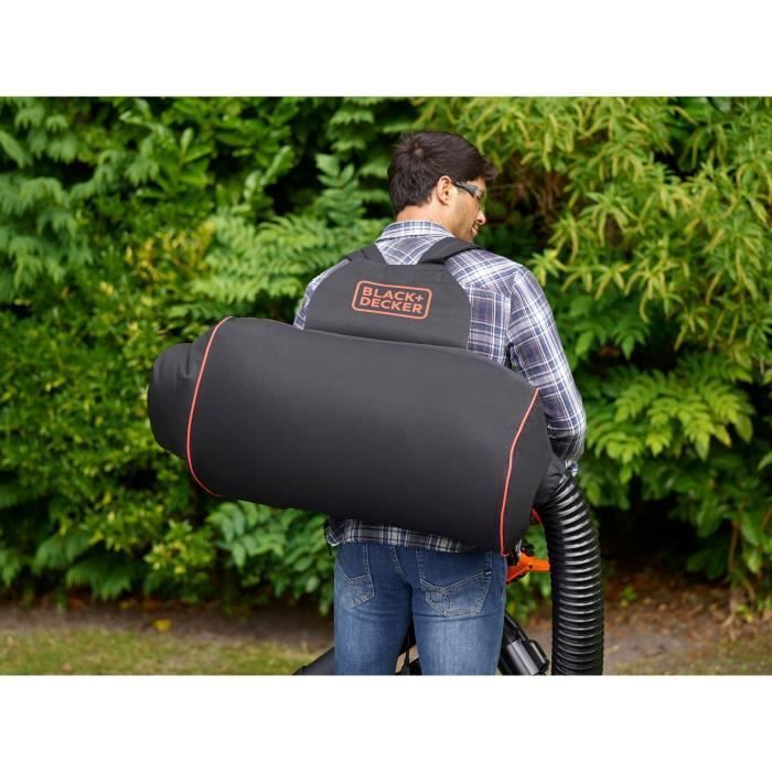 BLACK+DECKER corded vacuum blower shredder - BEBLV300-QS - 3000 W - 72L bag - Twin-tube system