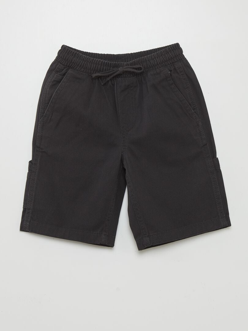 Pantalones cortos vaqueros elásticos - NEGRO