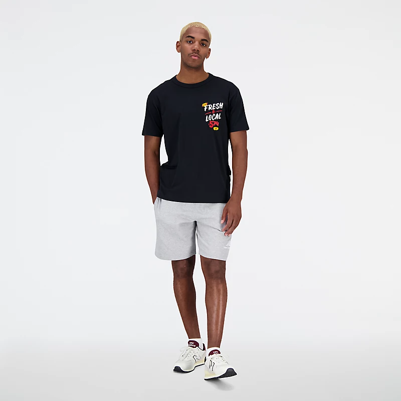 Męska koszulka z krótkim rękawem Essentials Reimagined Graphic Cotton Jersey – CZARNY