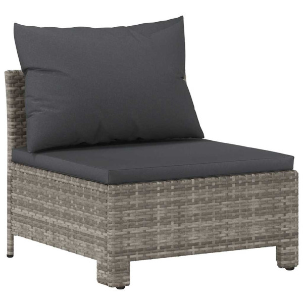 Sofa środkowa Szary Technorattan middle vidaXL