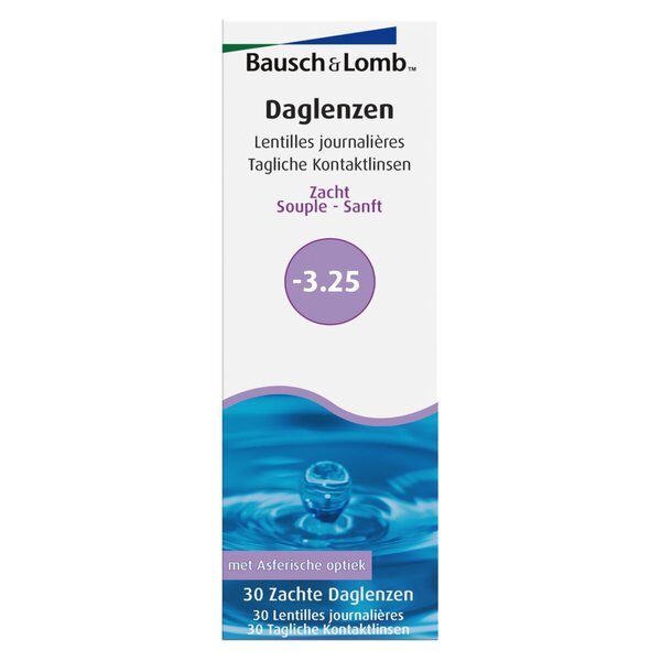 Bausch + Lomb -3.25 mehke dnevne leče<br>Medicinski pripomoček - 30 kosov