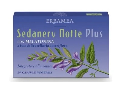 ERBAMEA Erbamea Sedanerv Plus Notte 24 pflanzliche Kapseln Nahrungsergänzungsmittel zur Förderung der Entspannung