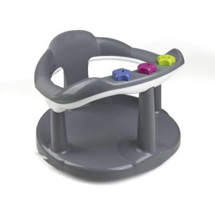 Aro de baño THERMOBABY - AQUABABY - De 7 a 16 meses - 3 juegos educativos - Gris topo