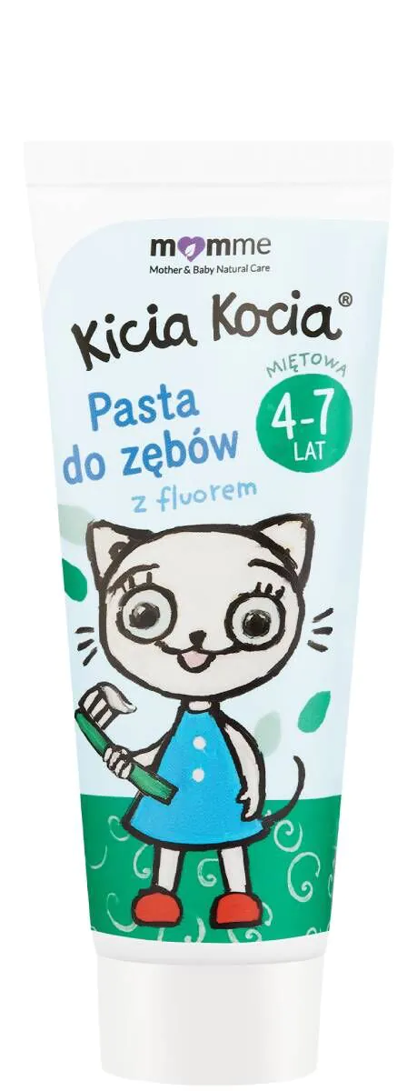 Momme Pasta do zębów 4-7 z Fluorem Sm. Miętowy