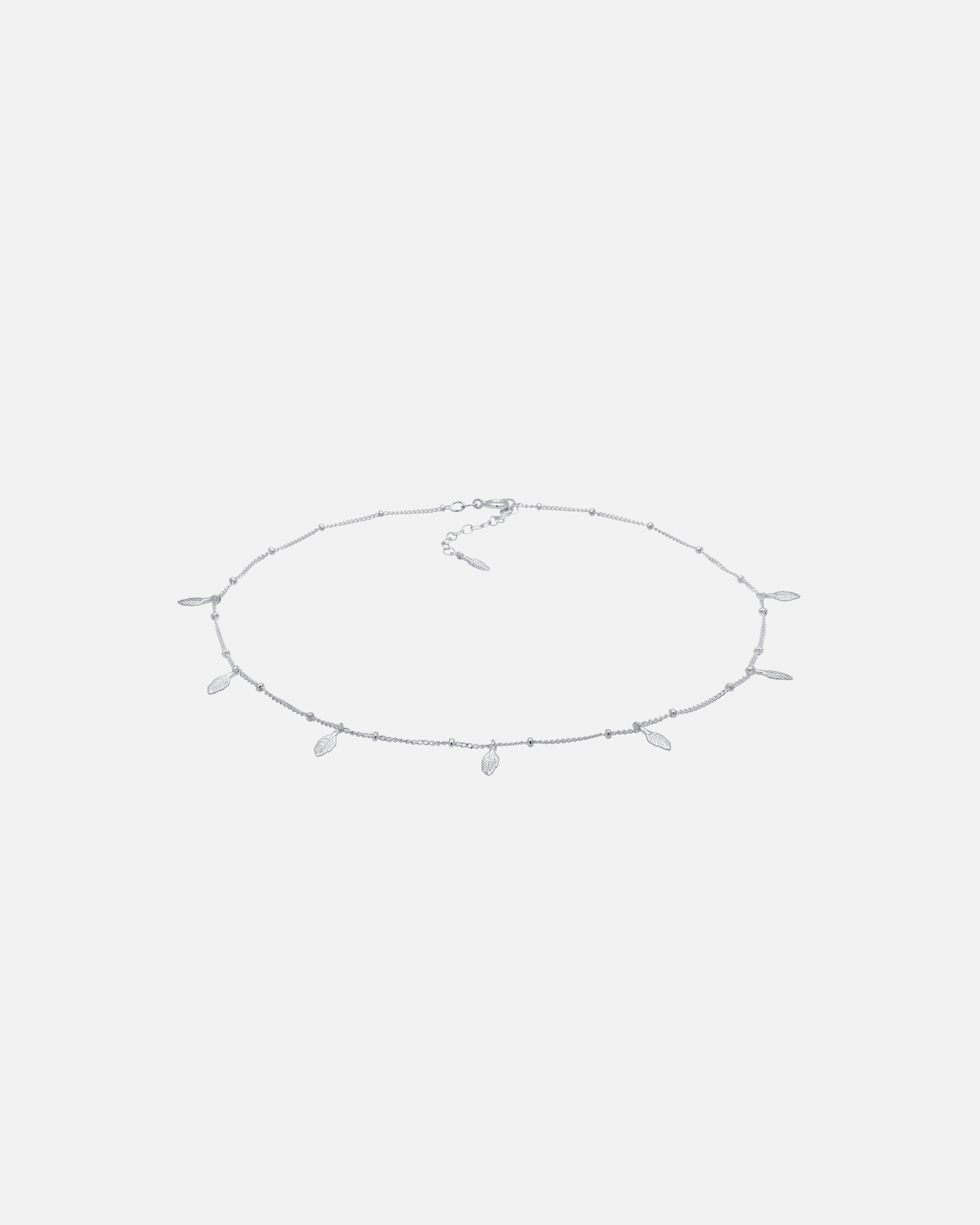 Elli Choker Pendentifs Plumes Boho Collier Femme Plaqué Or Argent (925/1000)
