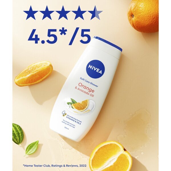 NIVEA Soft Care Shower sprchový gél s pomarančom a avokádovým olejom 500 ml - Normálna pleť
