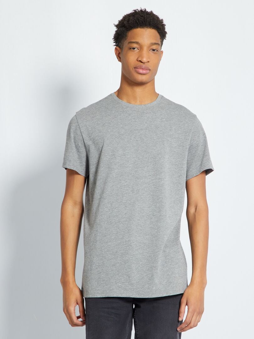 Camiseta 100% algodão +190cm - CINZA
